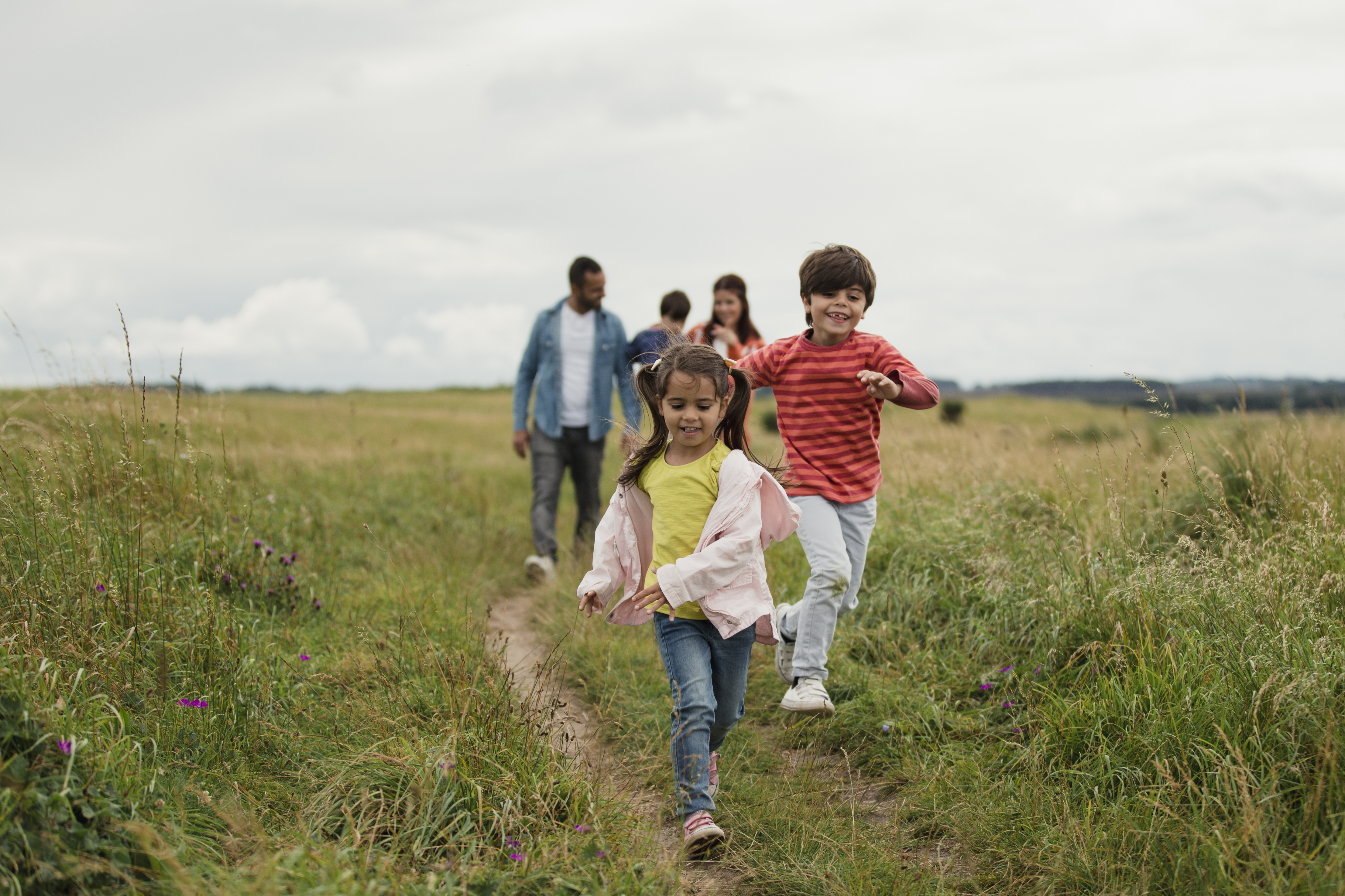 Three Generation Out Walking